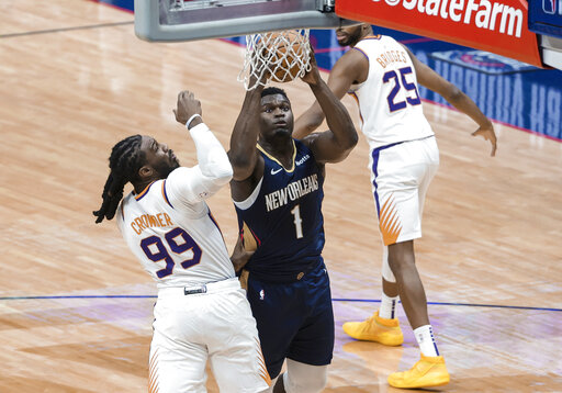 Williamson's 28 points lead Pelicans past Suns, 123-101