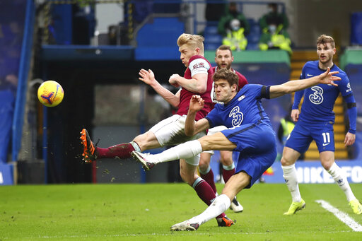 Chelsea beats Burnley 2-0 in EPL to give Tuchel 1st win