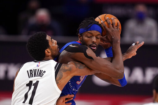 Grant scores 32, Pistons send Nets to third straight loss