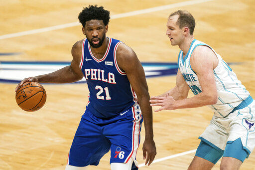 Embiid leads 76ers past Hornets 118-111 for 4th straight win