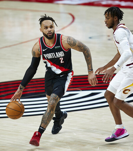 Trent has 26 points, Blazers rout Cavaliers 129-110