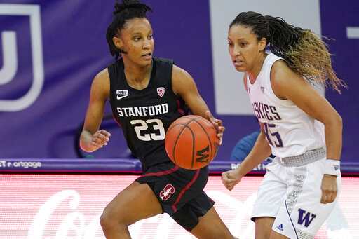 No. 6 Stanford uses fast start to roll past Washington 74-48