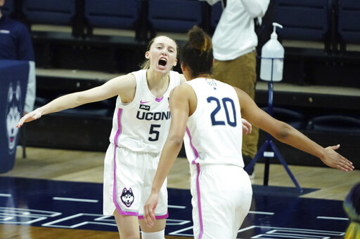 Bueckers leads No. 2 UConn over No. 1 South Carolina in OT